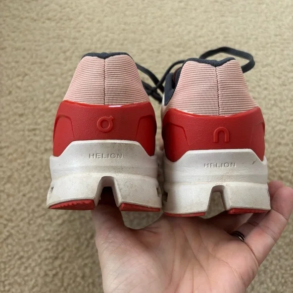 On Running Women's Cloudstratus Pink Red Running Shoes Size 8 - Picture 6 of 9